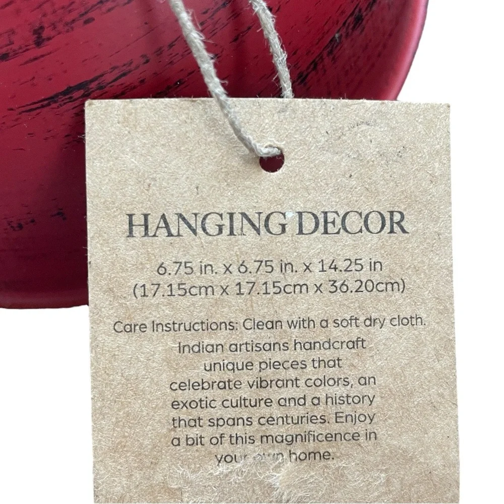 Large Hanging Red Metal Christmas Bell